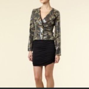 APART SEQUIN CAMO SOFT JACKET